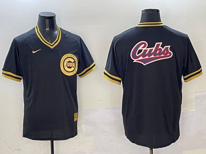 Men Chicago Cubs Blank Black Gold Game 2025 Nike MLB Jersey style 4->chicago cubs->MLB Jersey